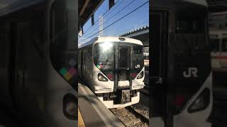 松本駅E257系０番台特急あずさ8号東京行き