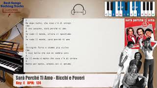 🎹 Sarà Perché Ti Amo - Ricchi e Poveri Piano Backing Track with chords and lyrics