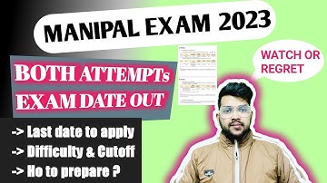 Manipal entrance exam 2023 Exam date | Official schedule announced now ✅ #Manipal #Met_2023 #Update