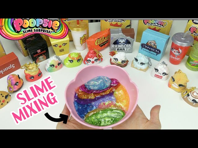 Poopsie Slime Surprise Series 4 SLIME MIXING Together in One Bowl 