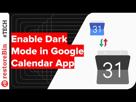 Easily enable Dark Theme mode 🌑 in Google Calendar App 🗓