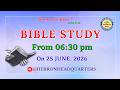 BIBLE STUDY (25-06-2026) || HEBRON HEADQUARTERS