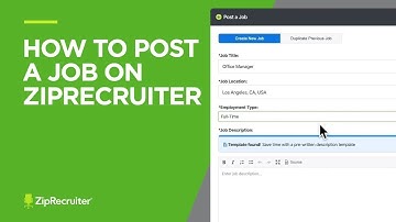 ZipRecruiter | How to Post a Job on ZipRecruiter