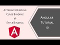 Attribute Binding | Class Binding | Style Binding | Angular tutorials