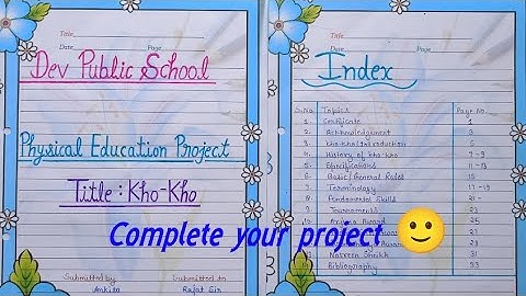 Kho kho Project File Class 11th/12th Physical Education @notesandpracticles8107 #class12 #project