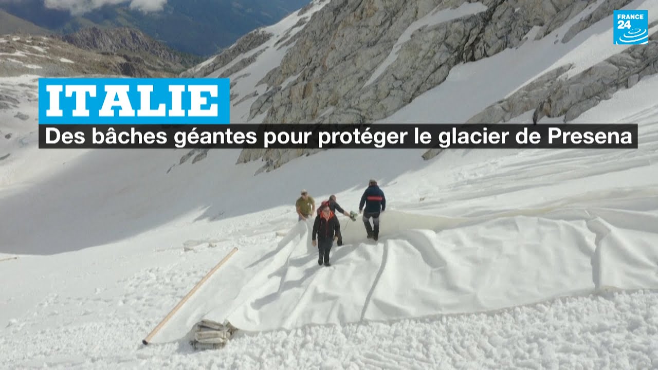 Download En Italie, des bâches géantes pour protéger le glacier de Presena