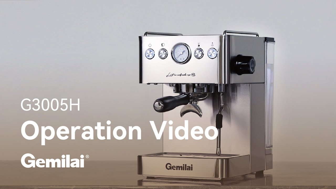 G3005H Espresso Machine｜Unboxing & Setup｜Gemilai - YouTube