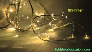 Warm White LED Fairy Light Garland, Battery Operated, 6 Functions