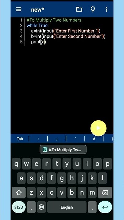 Python Program To Multiply Two Numbers || Pydroid || Python Code ...
