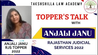 Straight Talk Rjs Topper Anjali Janu I Anjali Janu Rjs Topper I rjs vacancy 2023