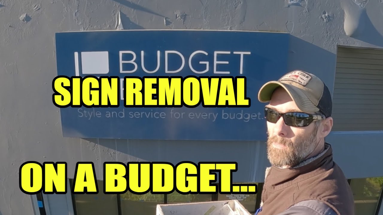 Sign Remover Sign Removal - On A Budget... - YouTube