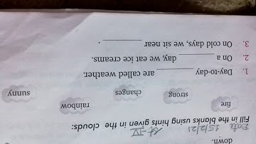 class 1 evs chapter 16 Weather fill ups