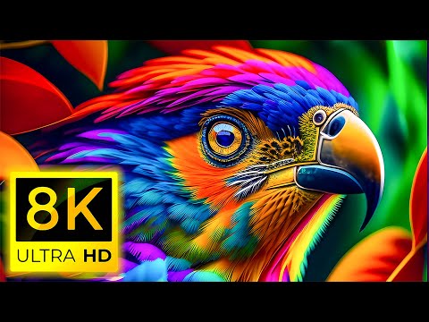 Видео: 8K TV (птица)-крупнейшая в мире коллекция птиц и расслабляющая природа в 8K Ultra HD