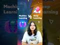 Machine Learning vs Deep Learning | ML vs DL Explained | Intellipaat #shorts