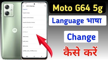 How to change language in Moto g64 5g /Moto g64 5g me language kaise change kare