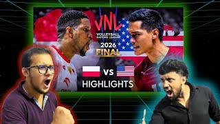 TWO POWERHOUSES. ONE FINAL. 🏆🔥 | USA 🇺🇸 vs POLAND 🇵🇱 | Reacting to Highlights| VNL 2026 Final 🔥