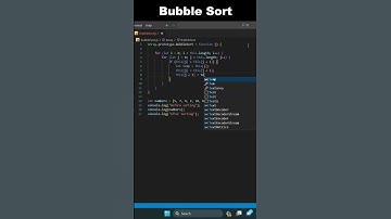 Bubble Sort Algorithm in JavaScript #shorts