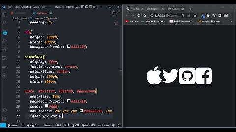 ASMR Programming - HTML CSS Glowing Icon Animation - No Talking