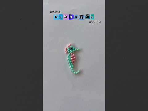 beaded seahorse 🌊✨#diy #arianagrande