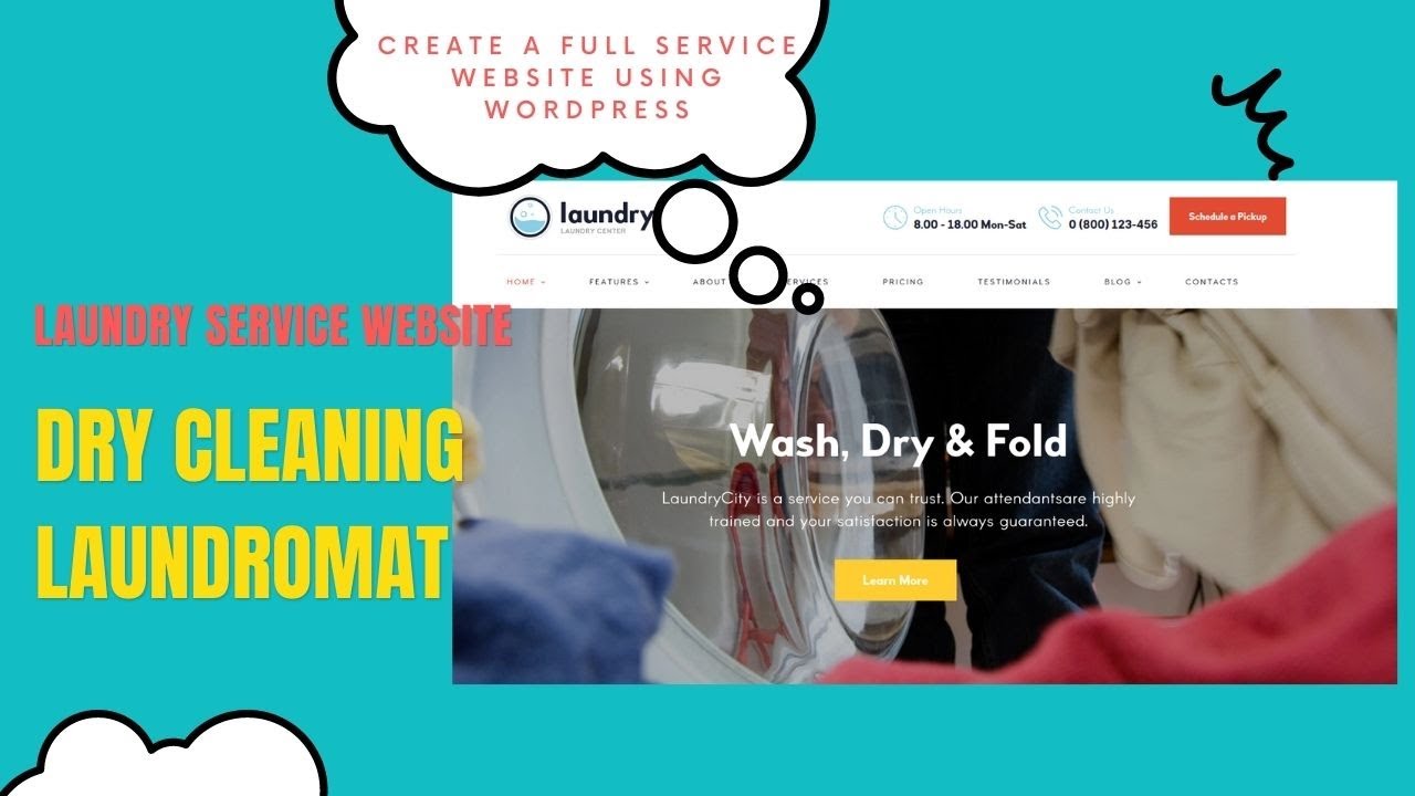 Dry Cleaning, Laundry Service Website |  Launderette, Drying, Leather Cleaning | Laundry City Theme