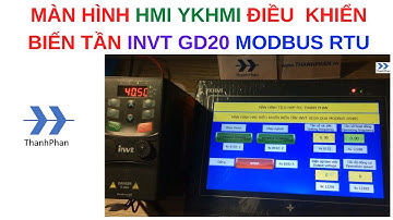 Màn hình HMI YKHMI điều khiển biến tần INVT GD20 dùng modbus RS485
