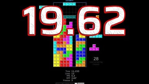 【Tetris 40 lines】 19.62 seconds