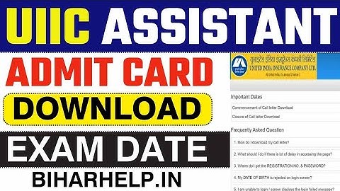 UIIC Assistant Admit Card 2024 Download link – How To Check, Exam Date Out for 300 Posts