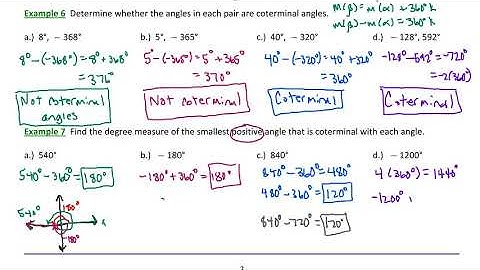 1.1.3 Coterminal Angles