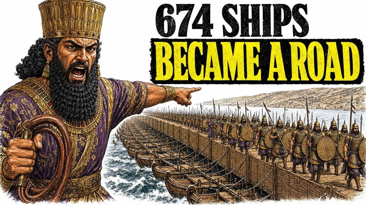In 480 BC, Xerxes ordered his engineers to bridge the Hellespont, a churning strait dividing Asia from Europe. Not to ferry his army across, but to bind the sea itself with cables weighing roughly...