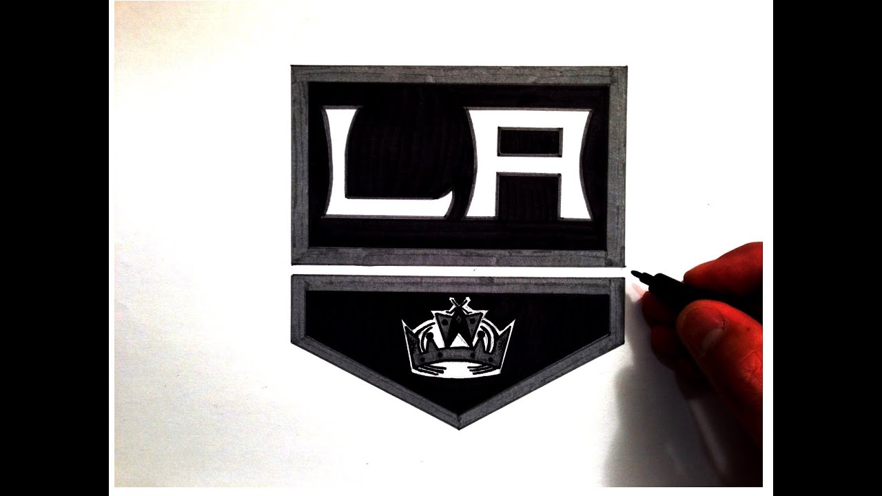How To Draw The Los Angeles Kings Logo Youtube