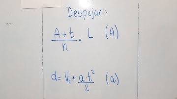 Despejar una fórmula (Física) Video 1