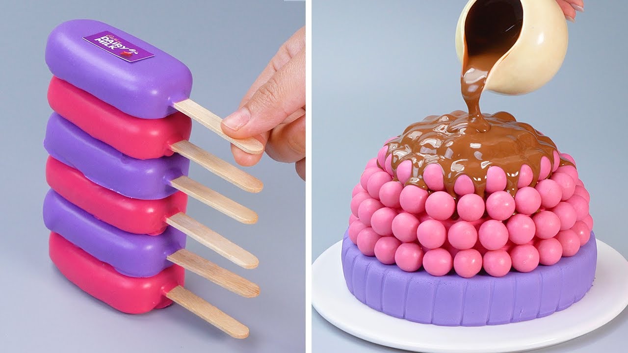 Most Amazing Pink & Purple Mixed Chocolate Cakes | Perfect Chocolate Cake Decorating Ideas #2