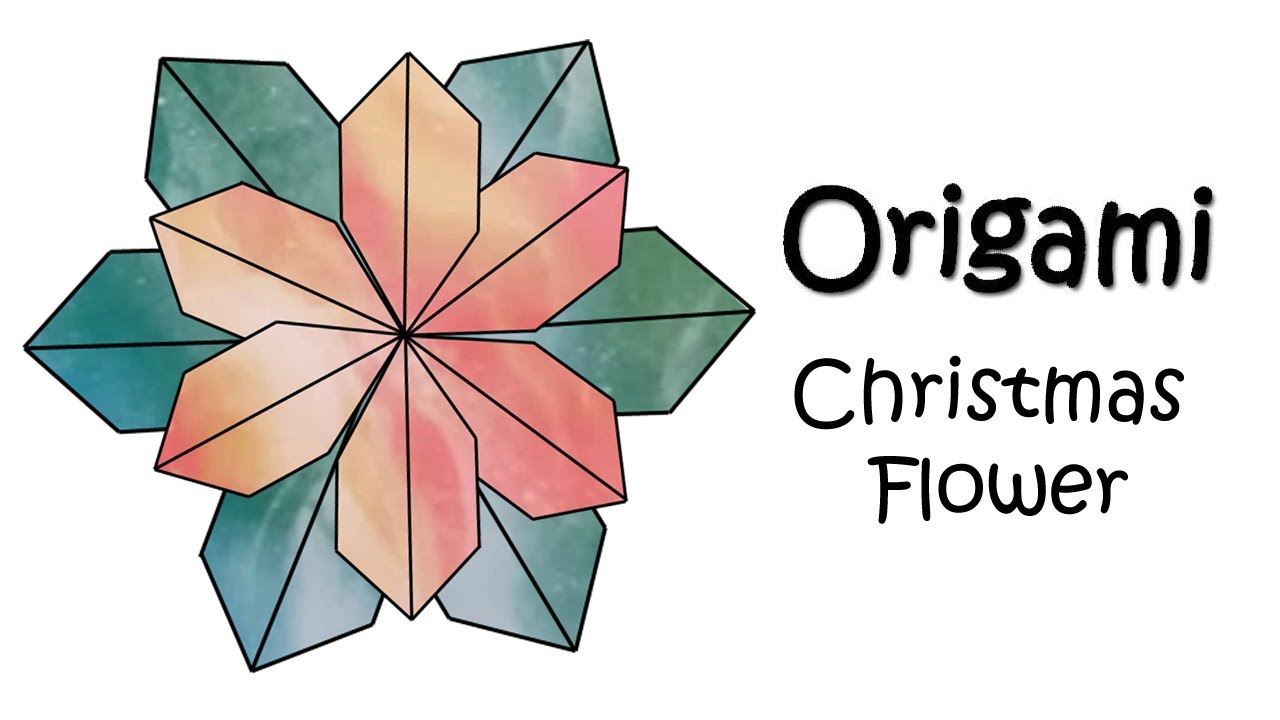 Origami Stella di Natale / Star  Flower – Tutorial Facile / Easy DIY Paper Craft (with Scotch)