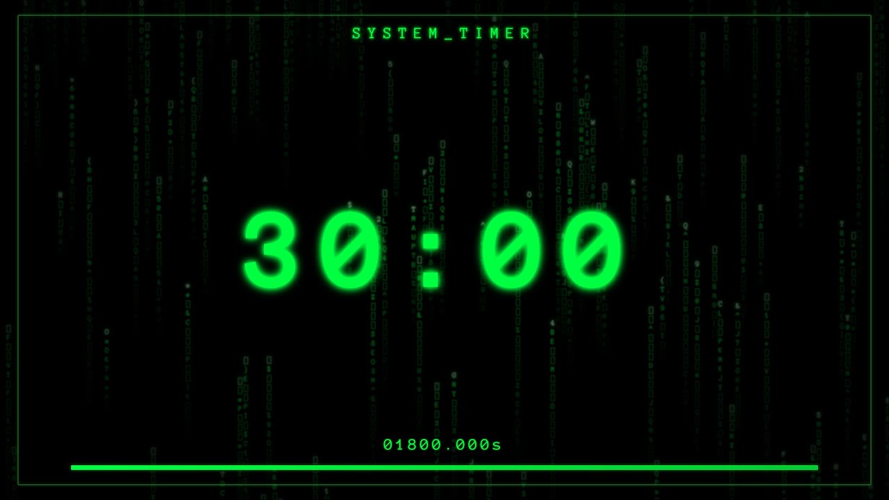 30 Minute Countdown Timer – SILENT – 4K - 60FPS - YouTube