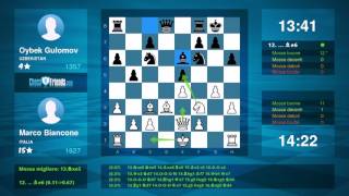 Chess Game Analysis: Marco Biancone - Oybek Gulomov : 1-0 (By ChessFriends.com)