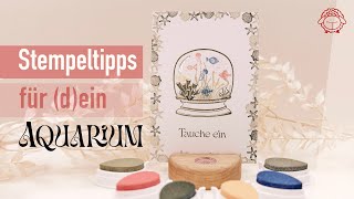 Aquarium Basteln Mit Stempeln Auf Papier Schaftv