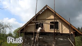 Building Traditional Wooden Roof Gable