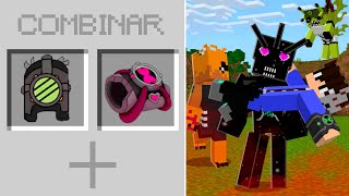 CRIEI A FUSÃO CHAQUETRIX + CARNITRIX e FIZ UM EXERCITO NO BEN10 MINECRAFT...