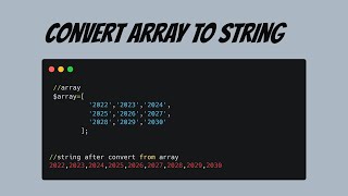 How to convert array to string | Join array elements with a string |php|laravel