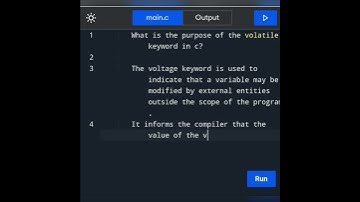 #interviewquestion   What is the purpose of volatile keyword in c?     #codewithkhushi