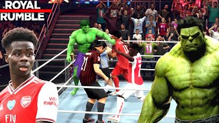 SAKA ! HULK ! RONALDİNHO ! MESSİ ! TADİC KAVGADA ! FUTBOLCULAR ROYAL RUMBLE ! WWE 2K23 !