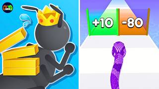 SNAKE RUN RACE vs TINY RUN 3D | Epic Android gameplay walkthrough! #EpicBrainOdyssey screenshot 1