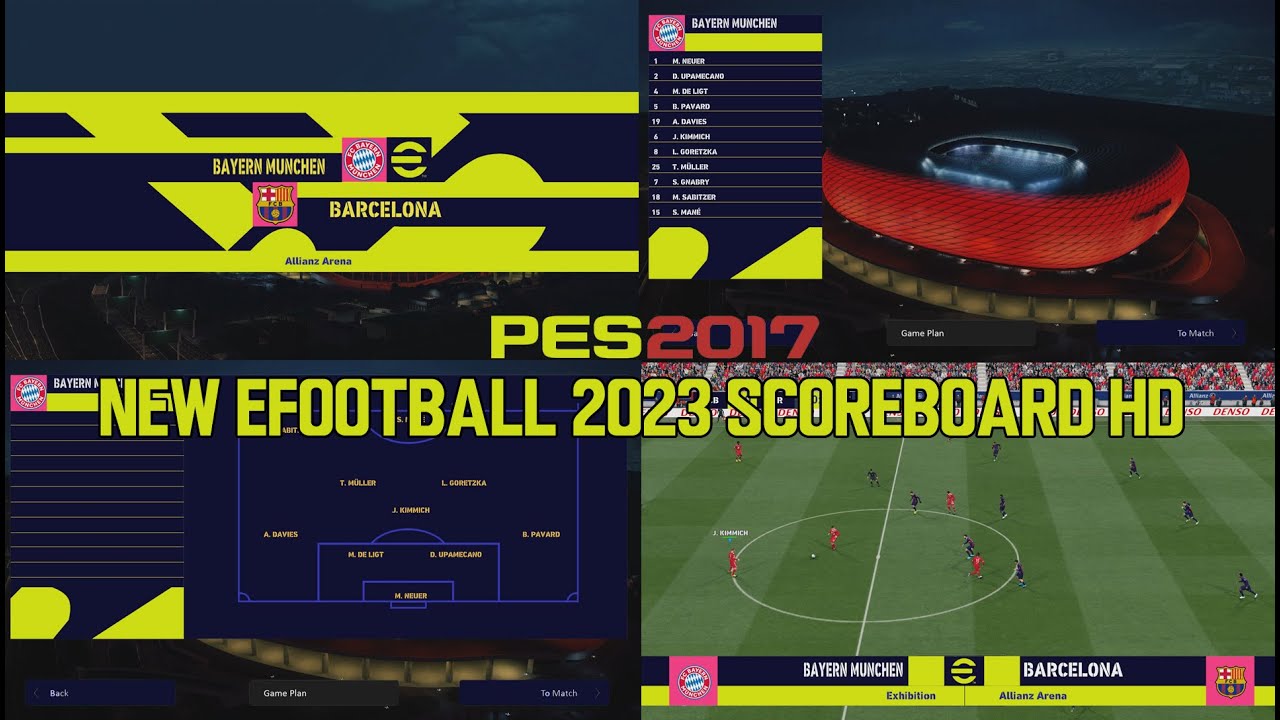 PES 2017 NEW EFOOTBALL 2023 SCOREBOARD - PES 2017 Gaming WitH TR