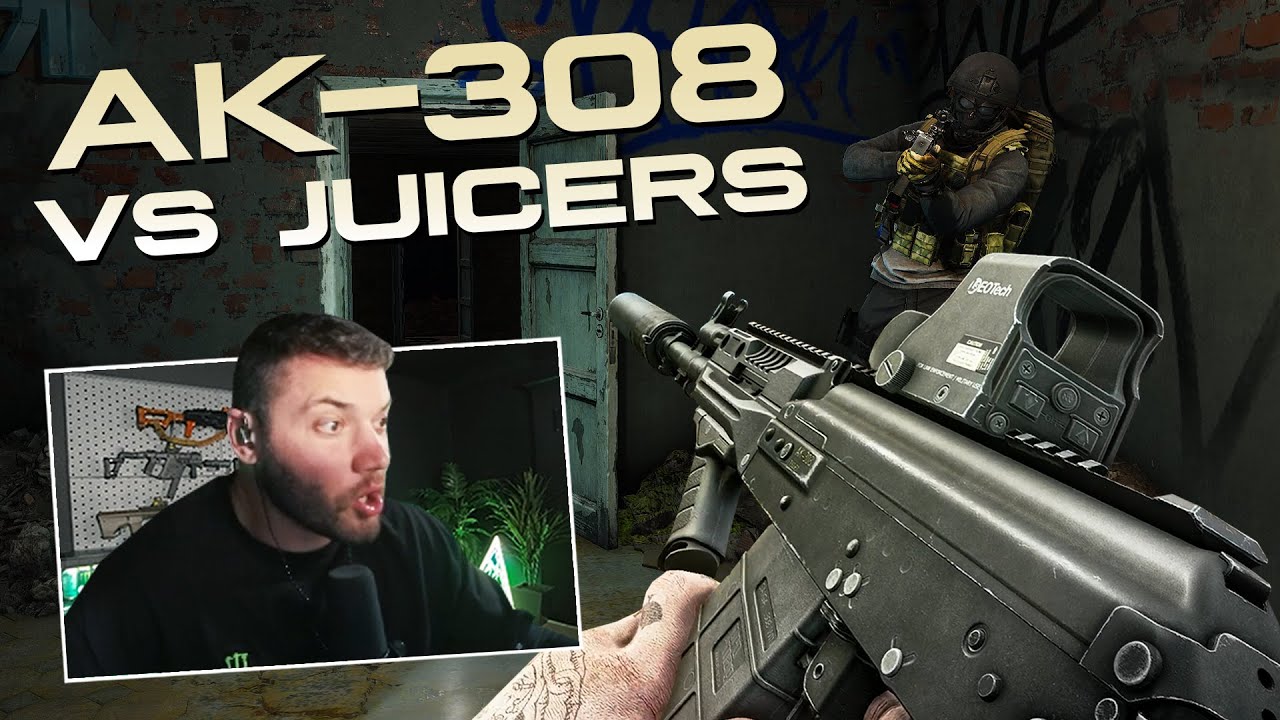 Fighting JUICERS on Streets with the AK-308 - Escape From Tarkov