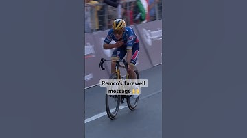 The end of an era for Remco 🙌 #shorts #cycling