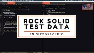 Rock Solid Test Data in WebdriverIO Profile