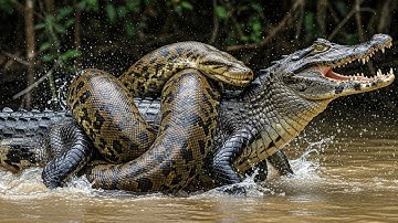 Trăn Khổng Lồ Vs Cá Sấu – Những Trận Chiến Sinh Tử Dưới Nước Khốc Liệt