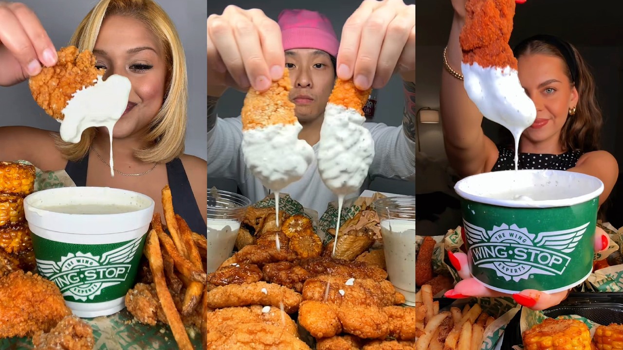 WINGSTOP TikTok Mukbang Compilation!