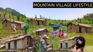 Nepali Village life of Rural| Primitive Rural village life in Ramidanda| Mountain Village lifestyle