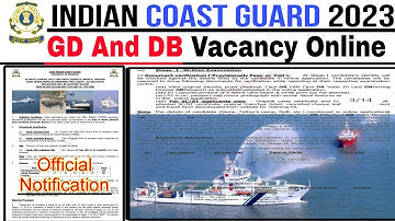 Coast Guard Navik GD, DB 02/2023 Online Form 2023